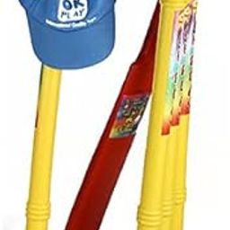 OK Play World Cup Cricket Set with Bat, Ball, Stump & Cap | Improves Kids Hand Eye Coordiantion & Overall Skills| for 2+Years - Multicolor-picture-22