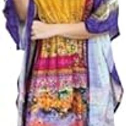 lovebird linen kaftan with Lace-image-89