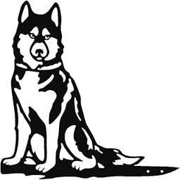 blind shop Adorable Dog Stake Decoration Yard Garden Outdoor Metal Art Dog Silhouette Decoration Steel Dogs Statue Adorable Ornament Gift Contour Black Dog (Husky)-image-5