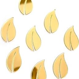 Embroiderymaterial Acrylic Shisha Mirrors for Embroidery, Craft, Lippan Art, DIY & More (Gold Color Leaf Shape, 25 Pieces)-image-33