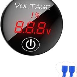 Lyla Car Gauge Voltmeter 12V-24V Easily Install Multipurpose Sturdy Voltmeter red-29
