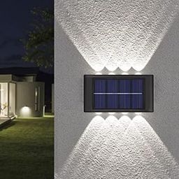Garden Art Plastic (Pack of 2 Led Solar Deck Lights Outdoor Solar Powered Wall Lamp Up Down Lighting Waterproof for Fence, House, Doorway, Path, Porch, Patio Decoration Gaxltd-256-image-18