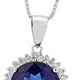 925 Sterling Silver Simulated Zircon Halo Pendant for Women | Gift for Women & Girls (2.28gm)-image-8