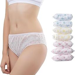 Cotton Disposable Panties for Women | Sanitary Panty for Travel, Spa Massage, Surgery, Hospital Stay | Period Panties for Pregnancy - Rose Print-image-65
