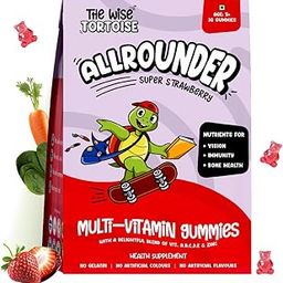 Multivitamin Gummies For Kids (5-15 Years)| Growth, Immunity, Vision| Allrounder Super Strawberry| Essential Vitamins| No Artificial Flavours And Colours| 30 Gummies| The Wise Tortoise TWT-image-13