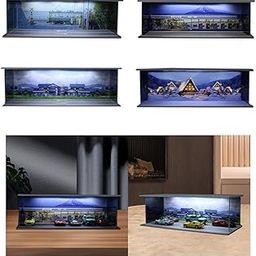 Fashion My Day Landscape 1/64 Scale Diecast Model Car Display Case for Alloy Car Collectors Style A-image-40