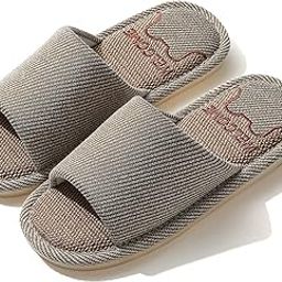 Slippers Flax House Slippers Unisex Open Toe Skidproof Summer Sandals for Guest-image-50