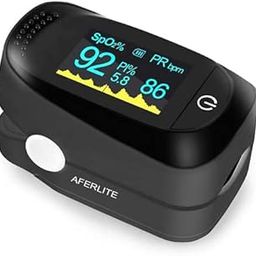 AFERLITE Premium Pulse Oximeter with OLED Display Four Directional Monitoring Alarm Function Auto Shutdown (Black)-15