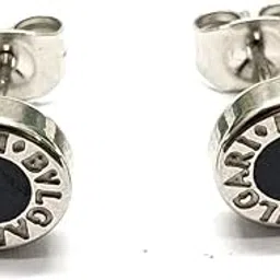 nipstec Men’s Black Round Stud Earrings | Polished Engraved Design | Sleek Minimalist Earrings for Everyday, Street Style, Parties & Gifting-picture-13
