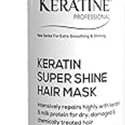 KERATINE PROFESSIONAL Keratin Super Shine Mask 300ml | Infused with Keratin and Wheat Protein for Dry damaged and Chemically Treated Hair | Sulphate and Paraben Free | Made in India (300 ml)-image-23