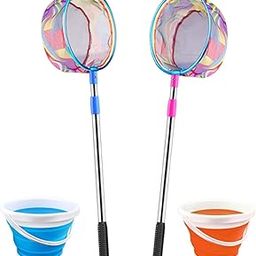 THE STYLE SUTRA® Fishing Mesh Net Practical Detachable Butterfly Net for Rivers Summer Travel Pink and Blue | Sporting Goods | Fishing | Fishing Equipment | Nets-64