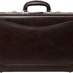 Red Cherry Premium Leather Executive Briefcase, Dual Combination Locks, Expandable Design-picture-3