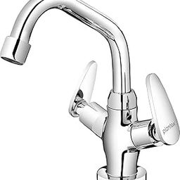 Plantex Pure Brass Basin Mixer Hot & Cold Water Tap/Basin Tap with Teflon Tape/360° Swivel Spout Tap for Wash Basin-7 Year Warranty (LEA-709-Chrome)-image-76