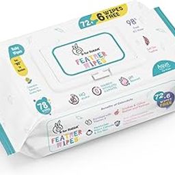 R For Rabbit Feather Aqua Baby Wipes Combo Pack Of 78 Units | Pure Water Wet Wipes for Babies With Lid (Pack of 1)-15