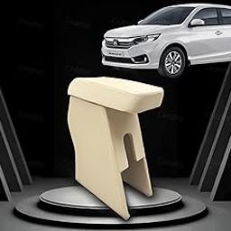 Carigiri Premium Car Centre Armrest for Honda Amaze with High Density Moulded Foam Technology And Storage Compartment (Nappa Leatherette,Beige Double Stitching)(Models-2018-2024)-15