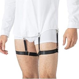 Men's Shirt Stays for Shirt Tucking, Shirt Garters Holding Shirttail and Securing Shirt Position with Non-slip Locking Upgraded clamps, Shirt Holders-image-7