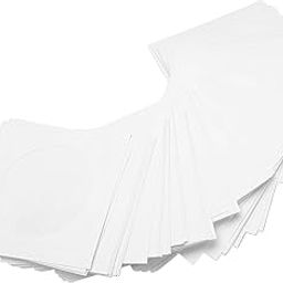 Zunate 100Pcs CD DVD Sleeves Envelopes, Reusable Paper Media Disc Sleeves Envelopes, CD DVD Disc Storage Bag with Clear Window and Flap for 8cm Discs-image-76
