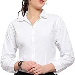 Women Full Sleeve Stylish Western Official Formal Shirts for Women Regular fit Shirts for Women(Black-S-45