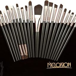Maxbell 15-Color Concealer Palette+20Pcs Eyebrow Lip Liner Makeup Brush Black Coffee-13