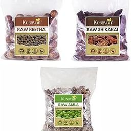 KESAVAN Amla, Reetha Nuts, Shikakai Raw Combo Pack (3 x 100g Each) for All Hair Types - Oily, Dry, Thick & Damaged Hair - Natural Hair Care Solution-image-97