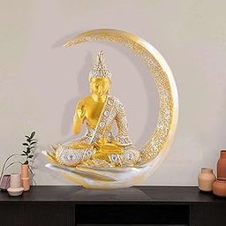 NILMAL Enterprises Gautam Buddha Statue Showpiece Idol Figurine for Feng Sui, Vastu, Home Decor, Office, Diwali, Gifting, Living Room, Bedroom, Study Table -22-image-26