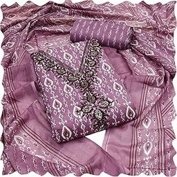Hmp Fashion Women's Cotton Printed Unstitched Salwar Suit Dress Material with Embroidery Dupatta, Embroidery Neck Work-image-117
