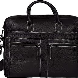 RL Oliver Mens Leather Business Briefcase Messenger-picture-48