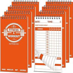 gisgfim 8 Pcs Fitness Notebook Workout Planner 4x8 Inch Workout Journal for Men Women Weight Lifting Log Book to Track Weight Loss Exercise Training Notebook Planner for Bodybuilding 70 Sheet/Pad-image-24