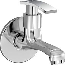 Plantex Long Body Bib Cock for Bathroom with Water Saving Aerator/Wall Mount BibTap with Wall Flange and Teflon Tape for Bathroom (Samar-1262-Chrome Finish)-picture-10