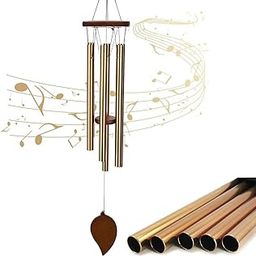 Wind Chimes for Home Balcony Decor Items 6 Pipes Hanging Bells Six Rods for Positive Vibrations & Energy Garden Outdoors Office Melodious Metal Windchimes Sound-picture-25