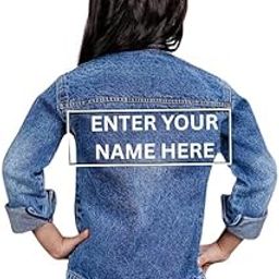 Customised Name Denim Jacket for 2-Year-Old Kids | Personalized Baby Denim Jacket with Name Print on Back | Trendy Custom Outerwear-image-34
