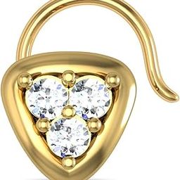 18K/14K Yellow Gold Nose Pin(Wire) for Women-image-64