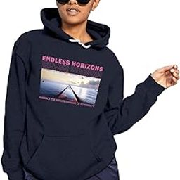 Women's Hoodie | Cotton Rich | Globally Certified Fabric | Super Soft & Warm | Colors Dont Fade | Relaxed Fit | Endless Horizons Design-image-82