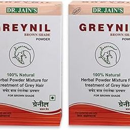 DR. JAIN'S GREYNIL Herbal Hair Color, BROWN SHADE POWDER Mixture For Grey Hair for Men & Women, Pack of 2, 100g-image-70