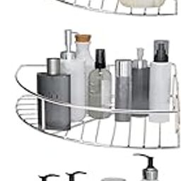 Namani 3-Corner Shelf Spice Rack Organizer, 3-Tier Wall Mounted Storage Shelf, Stainless Steel Wall Rack for Shampoo/Soap (Pack of 3)-image-51