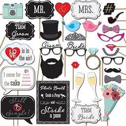Party Propz Bride to Be Props 31 PCs/Wedding Photobooth Props/Spinster Photo Props-picture-27