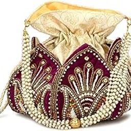 women lotus shape wedding party Potli bag-image-96