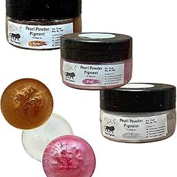 Baby Pink, White & Bronze Pearl Mica Powder Pigments for Resin Art & Craft – 20g Each, Non-Toxic & Skin Safe-image-54