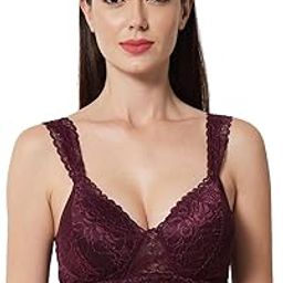Full Coverage Comfortable Bra Deep V Neck Wireless Back Support Breathable Padded Bralette for Women's and Girl's-image-88