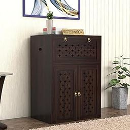 Solid Wooden Inverter Battery Cabinet | Single Battery Box | Wooden Inverter Battery Cabinet | Battery Box | Sheesham Wood, Standard (Walnut Finish)-image-74