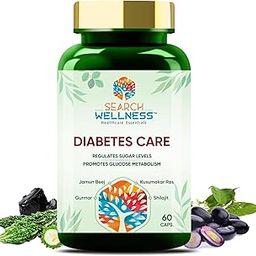 SEARCH WELLNESS Diabetes Care 60 Capsule Pack of 1 | Blend With Jamun, Shilajit & Karela | Manage Diabetes & Blood Sugar Level | Dia & Sugar Free Ayurvedic Medicine For Men & Women | BPA & GMO Free-image-75