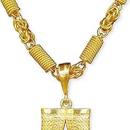 D D FASHION Gold plated Double Nail pandent with chains for Mens.-image-117