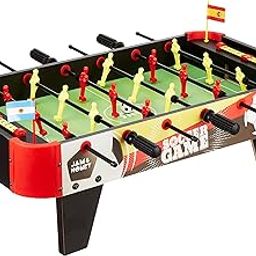 Amazon Brand - Jam & Honey Foosball (Big) | Table Soccer Game for Adults/Kids - Indoor Sport Multicolor, 4, 69L x 37W x 23H CM-1