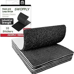 SWOPPLY Self Adhesive Hook and Loop Sticker Tap, Velcro Sticky Tap, Mounting Tape For Car, Carpet, Office use, Photo Frames, Multipurpose double-sided Adhesive Hook Loop Sticky Tape for Crafting & Wall Hanging-image-15