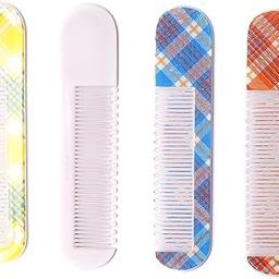NAVMAV Round Edge New Born Baby Comb Soft Bristle Baby Soft Hair Plastic Comb Set - Pack of 4 (Multicolor)-picture-12