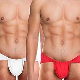 Cotton Langot | Supporter for Men's | Gym, Khusti Yoga, Running and Physical Activities - White | Red - Pack of 2-picture-18