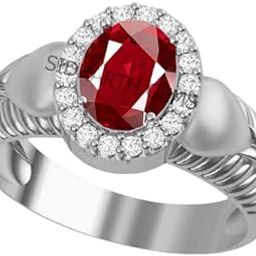 7.25 Ratti /6.00 Carat Ruby (Manik/Manikya/Maneek) Gemstone Natural Ruby 92.5 strelling Silver Ring for Astrological Purpose-7