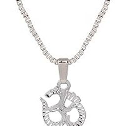 Silver OM Pendant Stainless Steel Neckpiece | Stylish & Fancy Necklace for All Men & Women-image-94