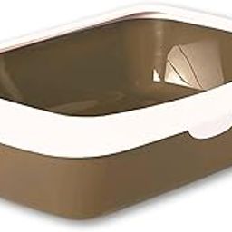 Foodie Puppies Rectangle Cat Litter Tray (Large (Brown) - 59 x 46 x 19 cm) with Rim, Reduces Odor, Perfect Starter for Toilet Training Your Kitten and Puppies-28