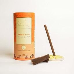 Nirmalaya Premium Mysore Sandalwood Bamboo-Less Dhoop Sticks | 100% Natural Organic | 40 Sticks with Ceramic Stand | Long-Lasting and Soothing fragrances for Pooja, Meditation, Yoga and Aromatherapy-26